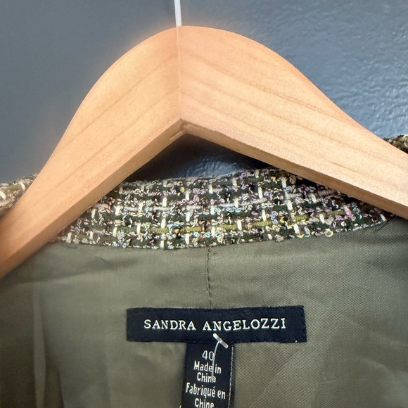 Sandra Angelozzi size 40 (10) NWT Women's Tweed Blazer -bright & silk blend - Picture 4 of 14